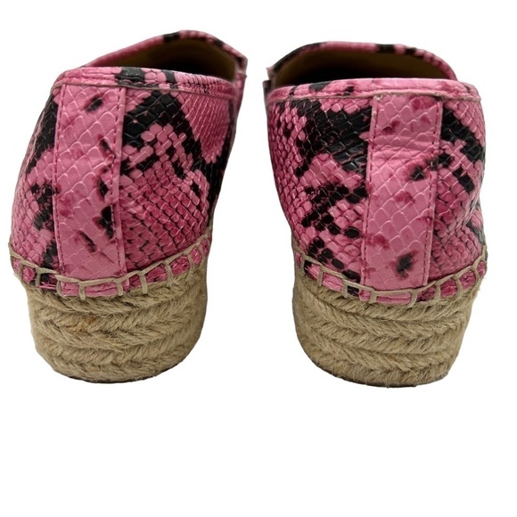 𝅺STEVE Madden Pink & Black Snakeskin Platform Espadrilles Woman’s Size 6.5 - Picture 9 of 12